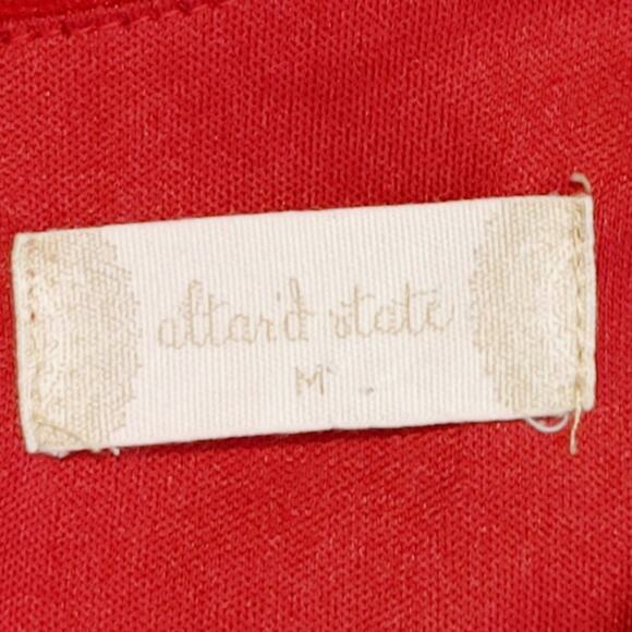 Altar'd State Mini Dress Long Sleeve Faux Wrap Tie Waist Red Sparkle Womens M - Picture 3 of 8